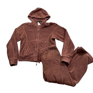 Patagonia 2 pc Womens Small Full Zip Fleece w/ Elastic‎ Waist Pants Rhythm Logo